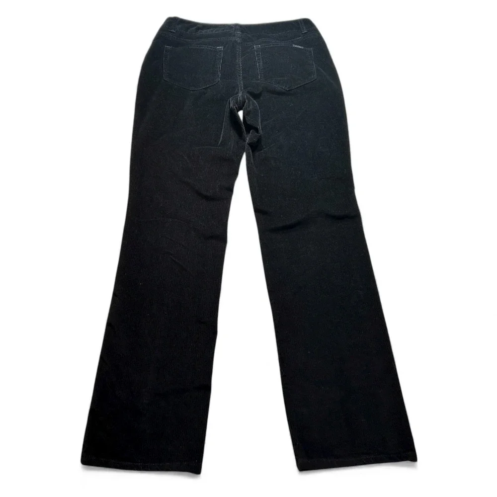L.L. Bean Favorite Fit Women's Black Corduroy Cord Jeans Pants Straight -Size 6 - Picture 2 of 6